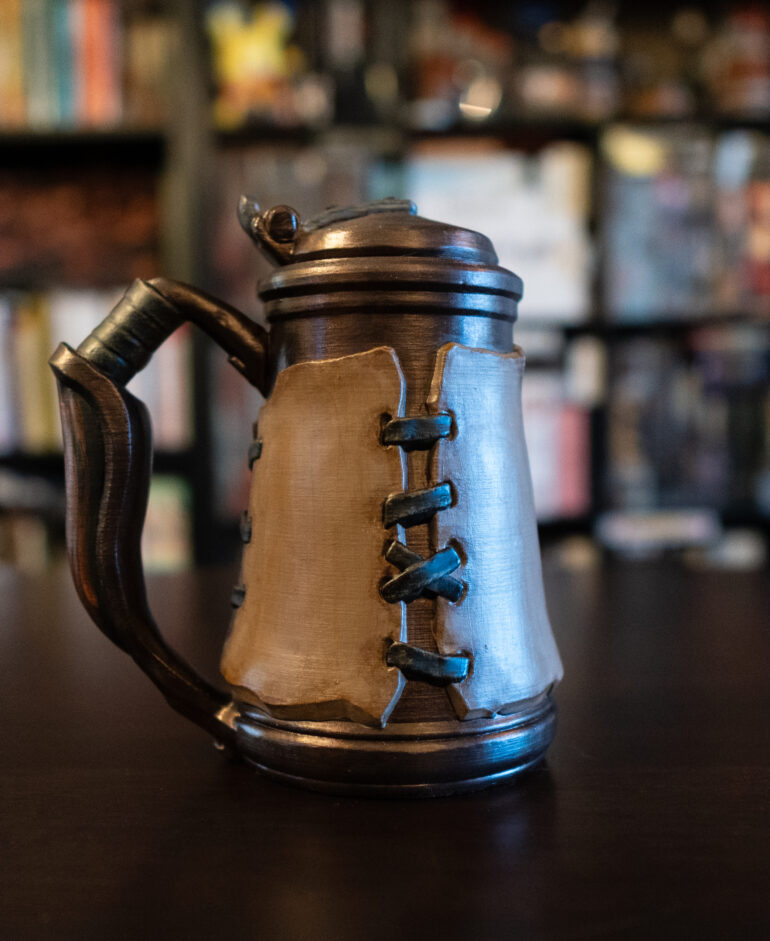 Ars Moriendi Mythic Mugs - The Leather-Wrapped Tavern Mug 16.9oz Can Holder