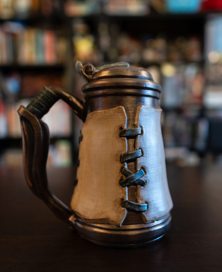 Ars Moriendi Mythic Mugs - The Leather-Wrapped Tavern Mug 16.9oz Can Holder